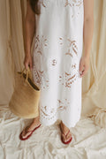 Roua, a vintage floral embroidered dress
