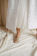 Dora, a feminine vintage embroidered trench