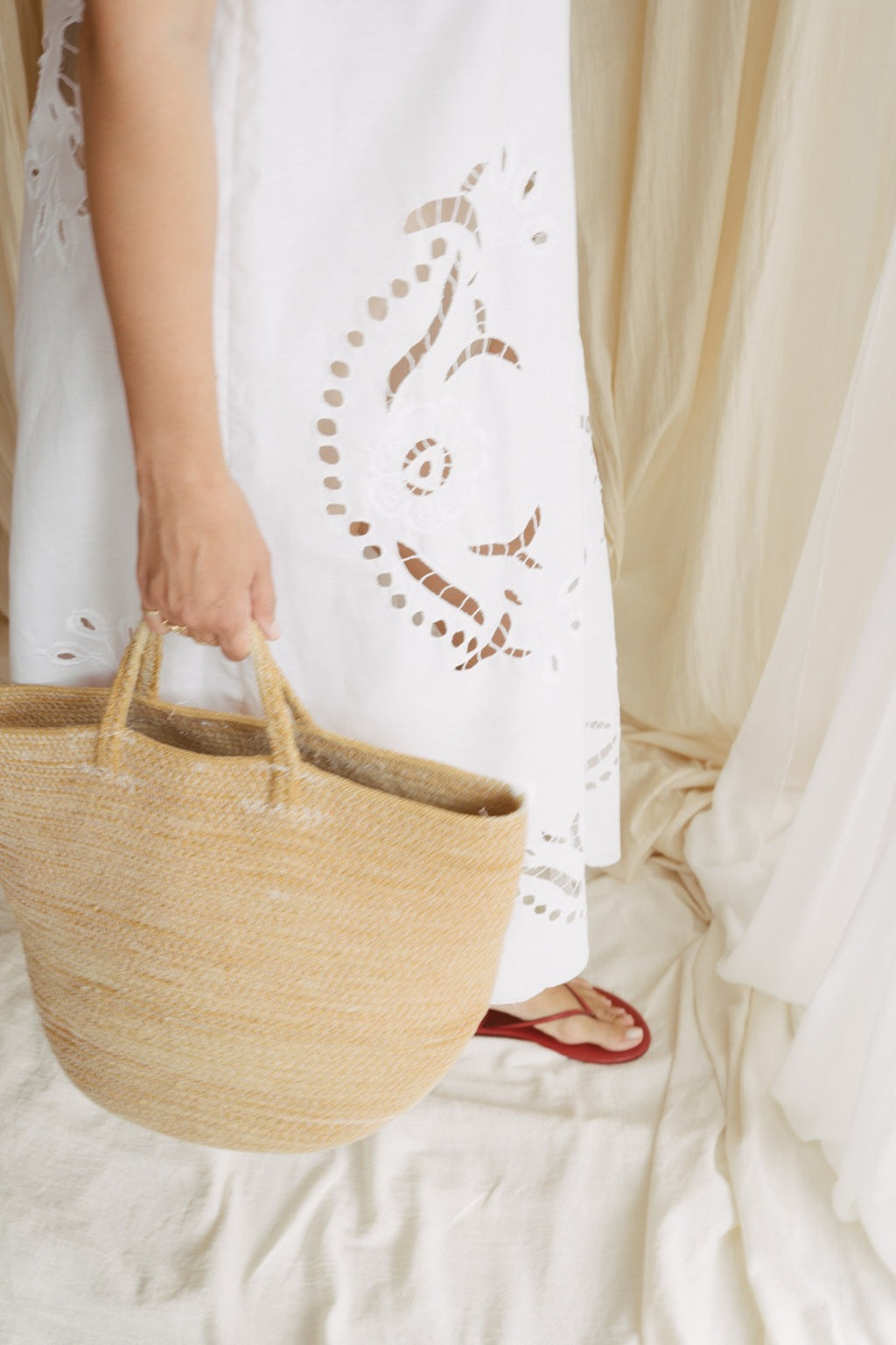Roua, a vintage floral embroidered dress