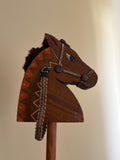 Kids wooden stick horse