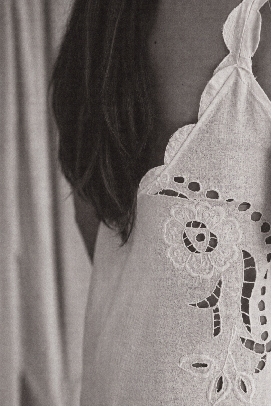 Roua, a vintage floral embroidered dress